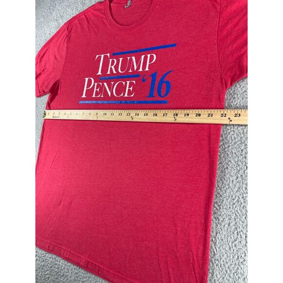 Trump Pence 2016 Shirt Mens XL Red Donald Mike Republican Politics Short Sleeve - Picture 7 of 10